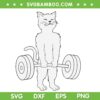 Cat Deadlift SVG PNG, Funny Powerlifting Kitty SVG, Cute Cat Fitness DXF SVG PNG EPS