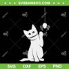 Cat Horror Face SVG PNG, Halloween Scary Cat With Spider SVG, Black Cat Halloween DXF SVG PNG EPS