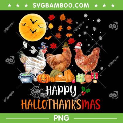 Chicken Happy HalloThanksmas PNG, Funny Chickens Fall Autumn PNG, Halloween Christmas PNG