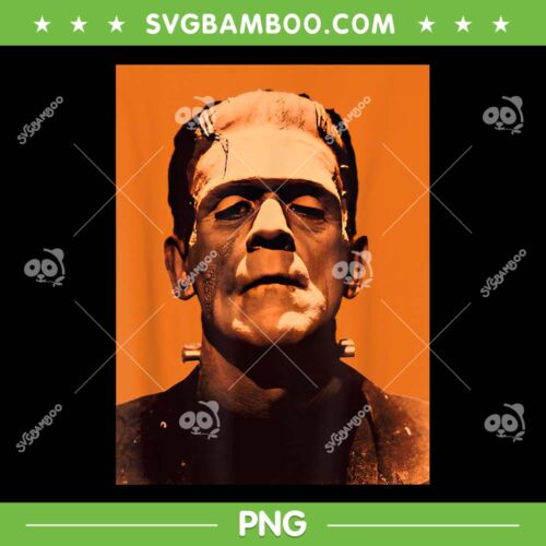 Classic Frankenstein Halloween Monster PNG, Vintage Frank Horror Characters Orange PNG, Movie Monster PNG