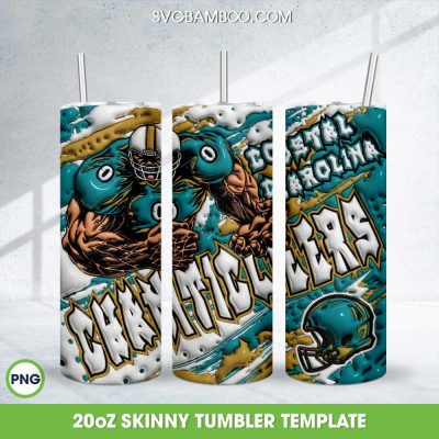 Coastal Carolina Chanticleers 3D Inflated Tumbler Wrap PNG, Chanticleers Baseball Teams 20oz Skinny Tumbler Template PNG Coastal Carolina Chanticleers 3D Inflated Tumbler Wrap PNG, Chanticleers Baseball Teams 20oz Skinny Tumbler Template PNG