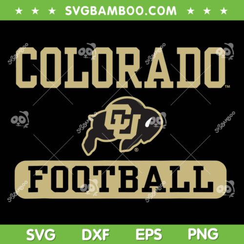 Colorado Buffaloes Football SVG PNG, Rugby Ball Colorado Buffaloes SVG, Football Team DXF SVG PNG EPS