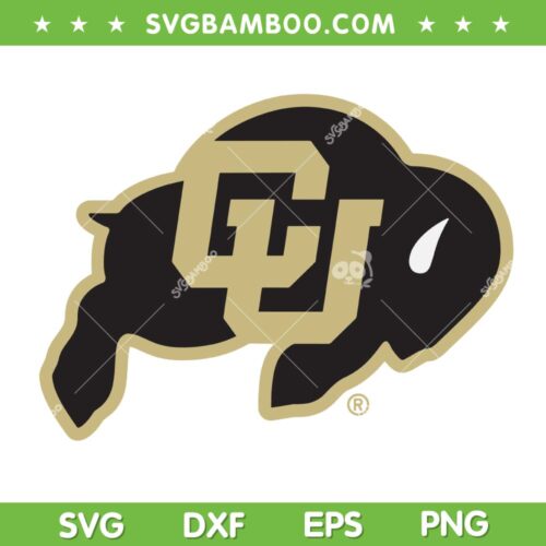 Colorado Buffaloes Logo SVG PNG, Football Colorado Buffaloes University SVG, Rugby Ball Team DXF SVG PNG EPS