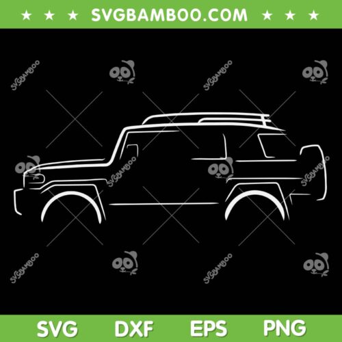 Cruiser 4x4 FJ Enthusiast SVG PNG, Toyota Land Cruiser SVG, Fj Cruiser DXF SVG PNG EPS
