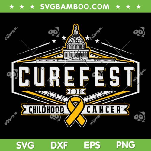 CureFest For Childhood Cancer 2023 SVG, Curefest 2023 SVG, Cancer Awareness DXF SVG PNG EPS