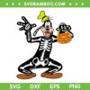 Disney Goofy Skeleton Halloween SVG PNG, Skeleton Goofy And Pumpkin SVG, Goofy Disney DXF SVG PNG EPS