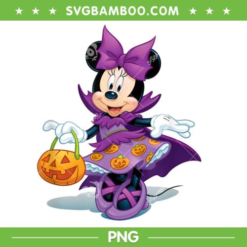 Disney Halloween Minnie Mouse PNG, Happy Halloween Minnie PNG, Minnie Pumpkin PNG