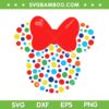 Disney Minnie Mouse Polka Dot SVG PNG, Minnie Happy Dot Day SVG, Disney Face Minnie DXF SVG PNG EPS