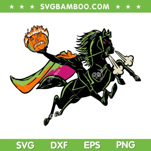 Disney Sleepy Hollow SVG PNG, Headless Horseman Retro SVG, Sleepy Hollow Pumpkin DXF SVG PNG EPS