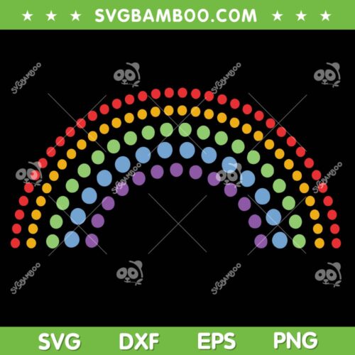 Dot Day Rainbow SVG PNG, Polka Dots Rainbow Kids SVG, International Dot Day DXF SVG PNG EPS