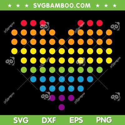Dot Day Heart SVG PNG, Polka Dots Dotted Heart SVG, International Dot Day DXF SVG PNG EPS Dot Day Heart SVG PNG, Polka Dots Dotted Heart SVG, International Dot Day DXF SVG PNG EPS