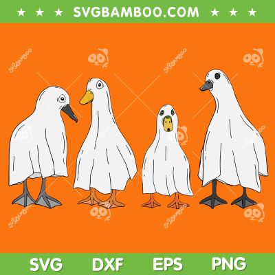 Ducks Ghost SVG PNG, Funny Farm Animal Halloween SVG, Ducks Scary DXF SVG PNG EPS Ducks Ghost SVG PNG, Funny Farm Animal Halloween SVG, Ducks Scary DXF SVG PNG EPS