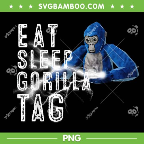 Eat Sleep Gorilla Tag PNG, Funny Gorilla VR Gamer PNG, Gorilla Tag Party PNG