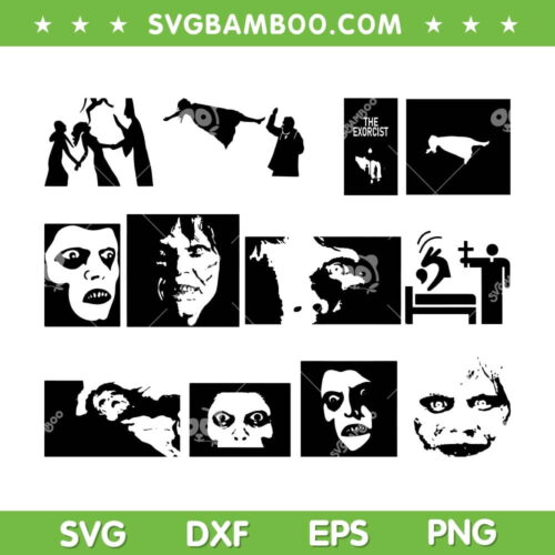Exorcist SVG Bundle, Exorcist Horror Movie SVG Bundle, Halloween Movie Hollywood DXF SVG PNG EPS