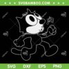 Felix Cartoon Whistling SVG PNG, Walking Music Notes Felix SVG, Felix The Cat DXF SVG PNG EPS