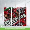 Fresno State Bulldogs 3D Inflated Tumbler Wrap PNG, Bulldogs Football 20oz Skinny Tumbler Template PNG