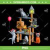 Funny Cat Horror Movies PNG, Cute Halloween Cat Kitty Scary PNG, Horror Characters PNG