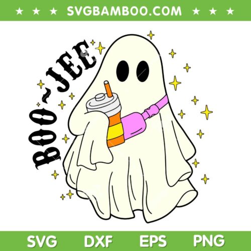 Ghost Boo Jee Spooky Season SVG PNG, Boojee Halloween Costume SVG, Boo Sheet DXF SVG PNG EPS