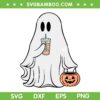 Ghost Drinking Coffee Latte SVG PNG, Halloween Coffee Boo Sheet SVG, Cute Ghost And Pumpkin DXF SVG PNG EPS