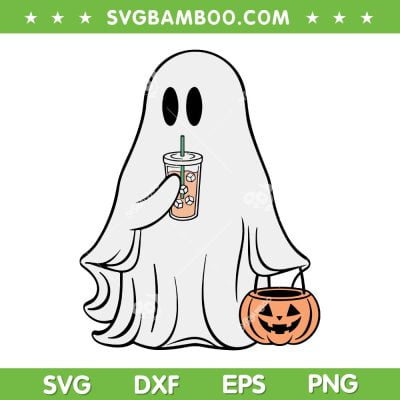 Ghost Drinking Coffee Latte SVG PNG, Halloween Coffee Boo Sheet SVG, Cute Ghost And Pumpkin DXF SVG PNG EPS Ghost Drinking Coffee Latte SVG PNG, Halloween Coffee Boo Sheet SVG, Cute Ghost And Pumpkin DXF SVG PNG EPS