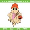 Ghost Drinking Stanley Tumbler SVG PNG, Spooky Ghost Pumpkin SVG, Ghost Hat Star DXF SVG PNG EPS
