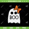 Ghost With Bow Boo Halloween Costume SVG, Girls Boo Ghost SVG, Cute Boo Halloween DXF SVG PNG EPS