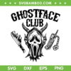 Ghostface Hellfire Club SVG PNG, Killer Ghostface Club SVG, Horror Movie Halloween DXF SVG PNG EPS