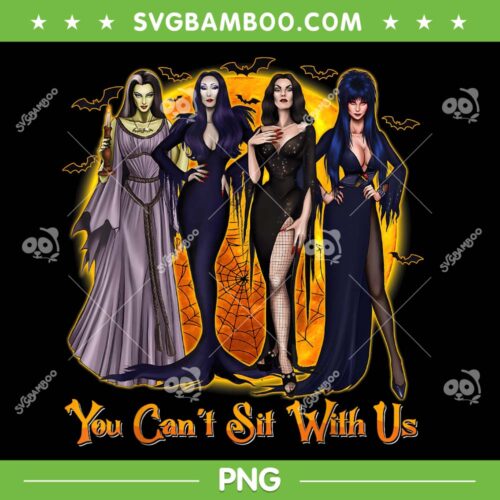 Ghoul Gang Horror Halloween PNG, You Can't Sit With Us PNG, Bad Girl Halloween PNG