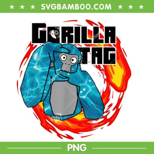 Gorilla Tag Shoot Fire PNG, Gorilla Tag Party PNG, Cute Gorilla Tag PNG