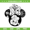 Halloween Ariel Mouse Ear SVG PNG, Little Mermaid Princess Mouse Head SVG, Princess Ariel Halloween DXF SVG PNG EPS