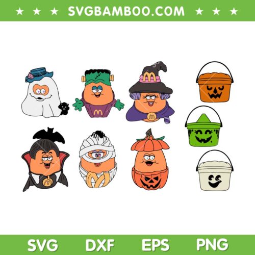 Halloween Mcdonalds 1990s SVG Bundle, Nuggets McDonald Trick Or Treat SVG Bundle, Mcdonalds Halloween DXF SVG PNG EPS