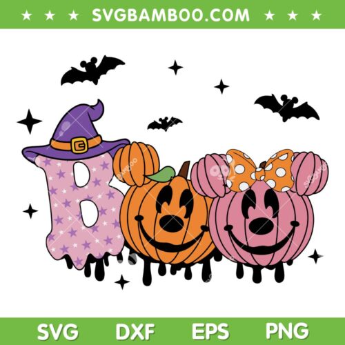 Halloween Mouse And Friends Haloween Boo SVG, Disney Mickey Mouse Pumpkin SVG, Pumpkin Mickey Mouse DXF SVG PNG EPS