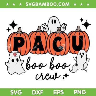 Halloween PACU Boo Boo Crew SVG PNG, PACU Nurse Pumpkin Ghost SVG, Boo Crew Nurse Ghost DXF SVG PNG EPS Halloween PACU Boo Boo Crew SVG PNG, PACU Nurse Pumpkin Ghost SVG, Boo Crew Nurse Ghost DXF SVG PNG EPS