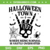 Halloween Town Skeleton Skull SVG PNG, Halloweentown University SVG, Halloween Town Est 1998 DXF SVG PNG EPS