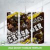 Holy Cross Crusaders 3D Inflated Tumbler Wrap PNG, American Football 20oz Skinny Tumbler Template PNG