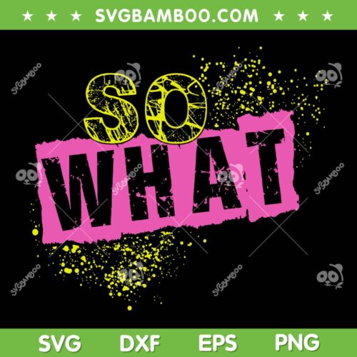 I So What Funny SVG PNG, Funny Pink Concert SVG, So What DXF SVG PNG EPS