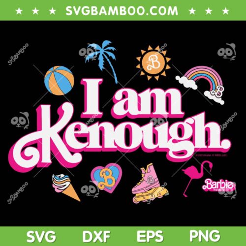 I Am Kenough Barbie Icons SVG PNG, I Am Kenough SVG, Barbie Ken DXF SVG PNG EPS