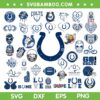 Indianapolis Colts Mega Bundle SVG, Colts Logo Bundle SVG, Football Team DXF SVG PNG EPS