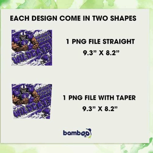Kansas State Wildcats 3D Inflated Tumbler Wrap PNG, NCAA Football 20oz Skinny Tumbler Template PNG Kansas State Wildcats 3D Inflated Tumbler Wrap PNG, NCAA Football 20oz Skinny Tumbler Template PNG