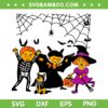 Kids Halloween Party SVG PNG, Halloween Vintage Children Skeleton Witch SVG, Spooky Dude DXF SVG PNG EPS