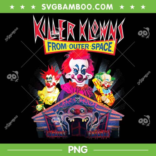 Killer Klowns From Outer Space PNG, Crazy House Klowns PNG, Halloween Character PNG