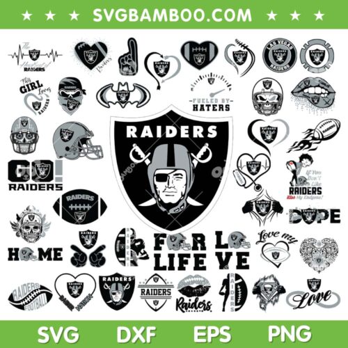 Las Vegas Raiders Mega Bundle SVG, Raiders Logo Bundle SVG, Go Raiders DXF SVG PNG EPS