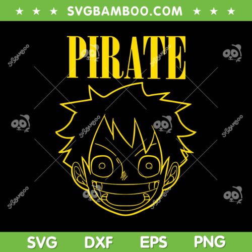 Luffy Pirate SVG PNG, One Piece Lufft Head SVG, One Piece Anime DXF SVG PNG EPS