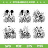 Mickey Mouse Friends Halloween Skeleton SVG, Trick Or Treat Disney Mouse SVG, Mickey Mouse Skeleton DXF SVG PNG EPS