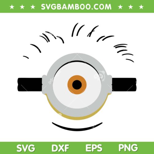 Minions Carl Big Face SVG PNG, Minion Halloween Costume SVG, Minions Carl One Eyed DXF SVG PNG EPS