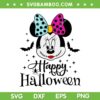 Minnie Mouse Sally Halloween SVG PNG, Disney Mouse Nightmare Before Christmas SVG, Happy Halloween DXF SVG PNG EPS