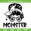 Momster Silhouette SVG PNG, Messy Bun Momster SVG, Halloween Mom Life DXF SVG PNG EPS Momster Silhouette SVG PNG, Messy Bun Momster SVG, Halloween Mom Life DXF SVG PNG EPS