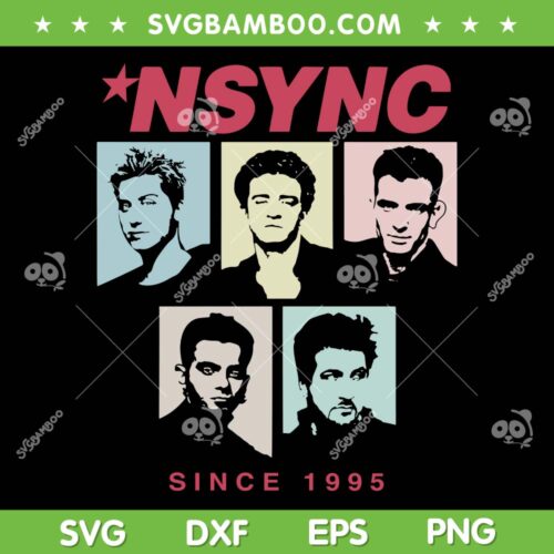 NSYNC Since 1995 SVG PNG, NSYNC Logo SVG, Pop Music Boy Band DXF SVG PNG EPS