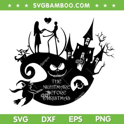 Nightmare Before Christmas Jack skellington SVG, Jack Love Sally SVG, The Nightmare Before Christmas DXF SVG PNG EPS