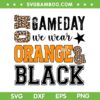 On Gameday We Wear Orange And Black Leopard SVG, Game Day American Football SVG, Football Lover DXF SVG PNG EPS